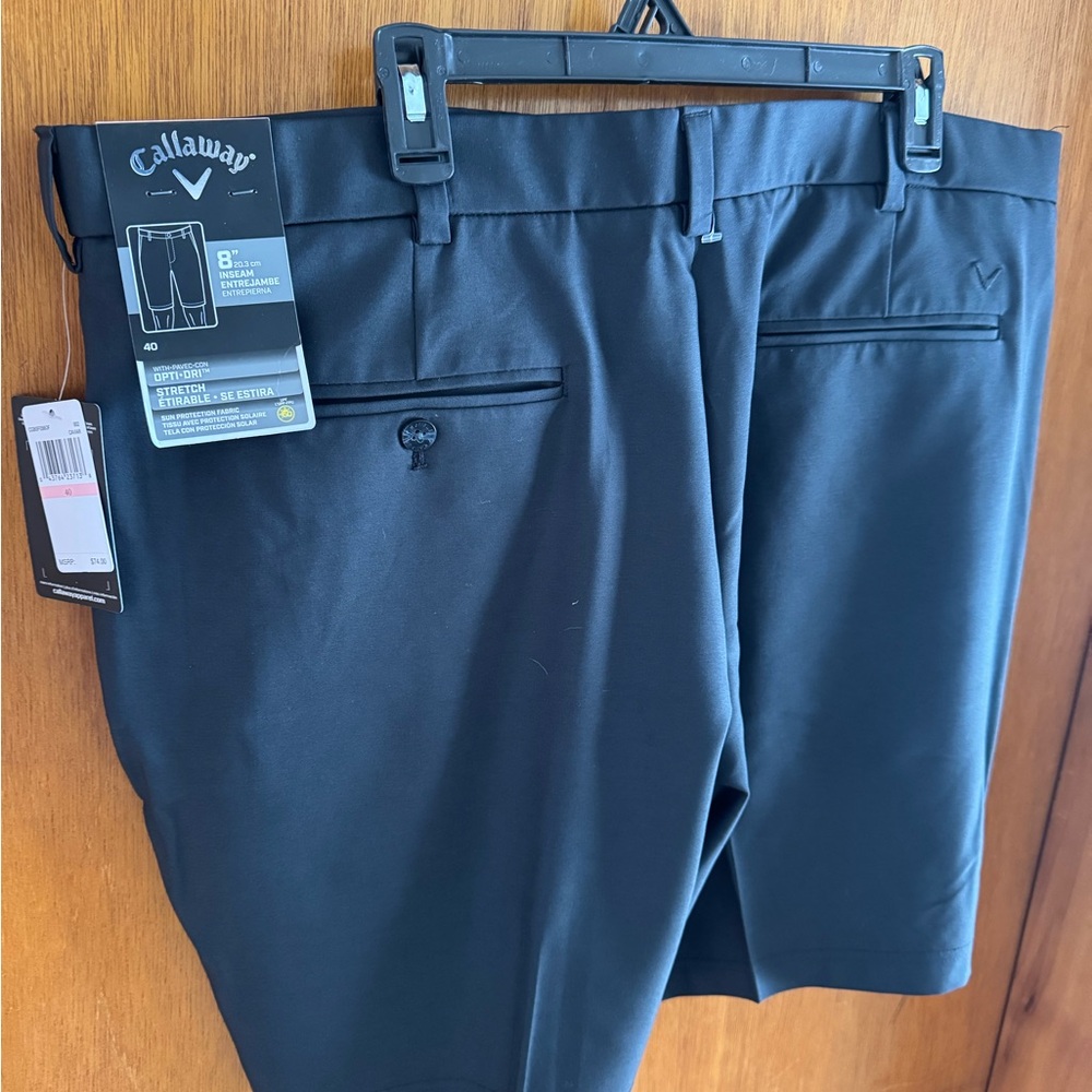 Callaway Men's Black Flat Front Shorts